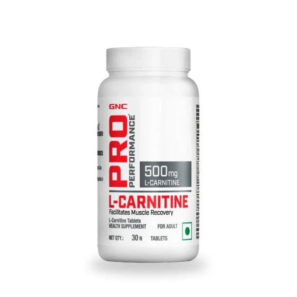 GNC Pro Performance L-Carnitine | Burns Fat For Muscle Growth | Maximises Recovery | Aids in Healthy Weight Loss | Reduces Soreness & Fatigue | Formulated in USA | 500mg Per Serving | 30 Capsules